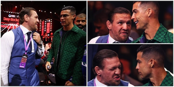 Ronaldo e McGregor, strana coppia a Riad: scherzi e sorrisi a bordo ring