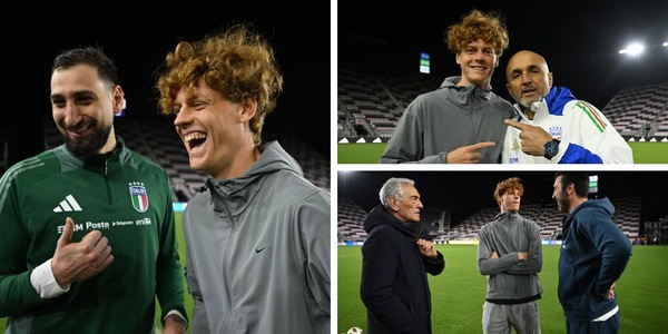 Sinner, Spalletti e tutti i giocatori: le FOTO più belle dell'incontro a sorpresa