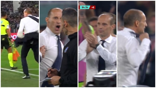 Coppa Italia, Allegri impazzisce alla fine di Atalanta-Juve: furiosa reazione contro Maresca
