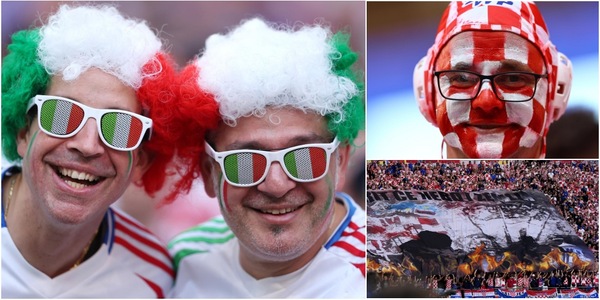 Croazia-Italia si gioca anche sugli spalti: tifo e coreografie da grandi occasioni