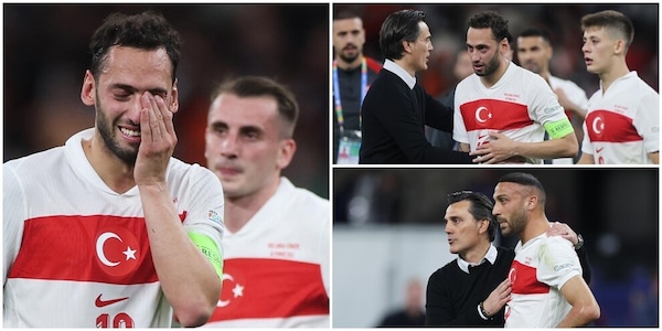 Euro 2024, Turchia eliminata: Calhanoglu in lacrime, Montella lo consola