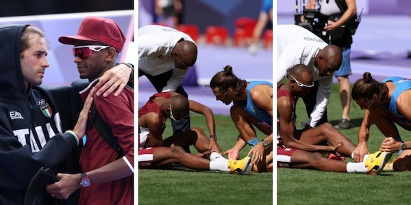 Tamberi commuove lo Stade de France: sta malissimo ma pensa a Barshim infortunato