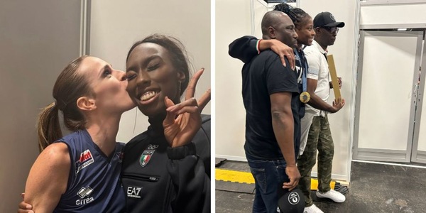 Amici, fidanzati, papà e tifosi: lo show di Egonu, Sylla e compagne in zona mista