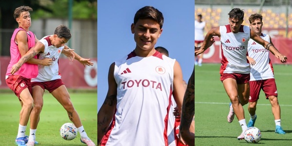 Dybala si rituffa nel mondo Roma: quel sorriso prima dell'allenamento