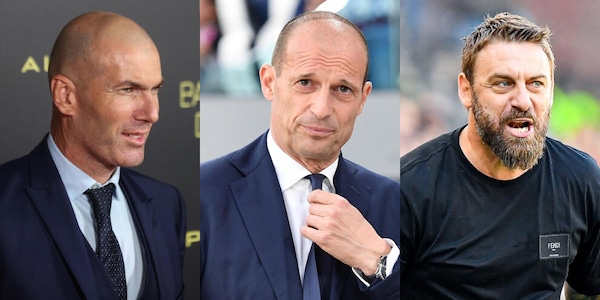 Allegri, De Rossi, Zidane: la lista degli allenatori svincolati