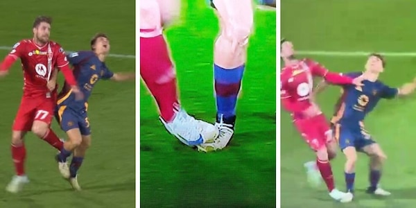 Kyriakopoulos su Baldanzi: la fotosequenza dello step on foot