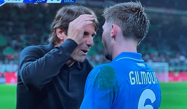 La frase di Conte a Gilmour in Milan-Napoli: "Sei stato..."