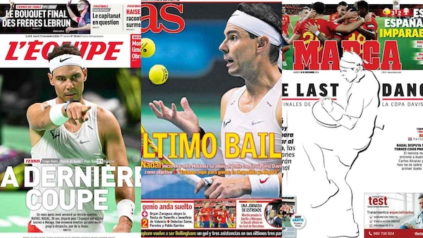 Nadal, le prime pagine da brividi: inizia “The last dance” in Coppa Davis