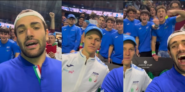 Berrettini urla e fa scatenare i tifosi: Sinner scuote la testa e cerca di parlare ma...