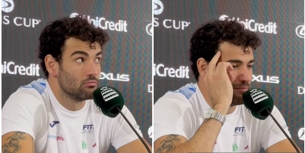 Berrettini si blocca in conferenza per il punto di Sinner: la scena è virale