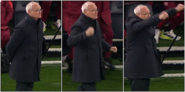 Ranieri, che esultanza dopo il pareggio di Hummels contro il Tottenham!