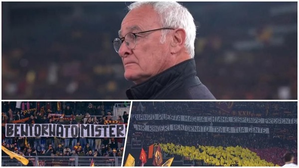 Ranieri torna all'Olimpico: applausi e cori. E lui si commuove