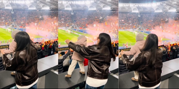 Lady Dovbyk tifosa scatenata della Roma all'Olimpico: "Unico grande amore"