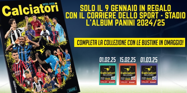Il Corriere dello Sport con l’album Panini 2025 il 9 gennaio