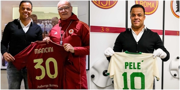 Amantino Mancini alla Roma per un giorno: Ranieri fa gli onori di casa