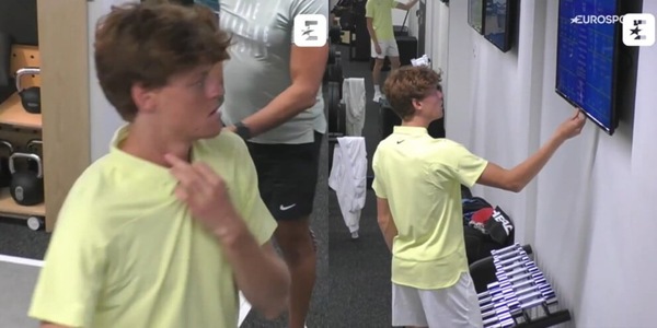 Sinner litiga con la tv dello spogliatoio prima della partita: cambia canale ma…