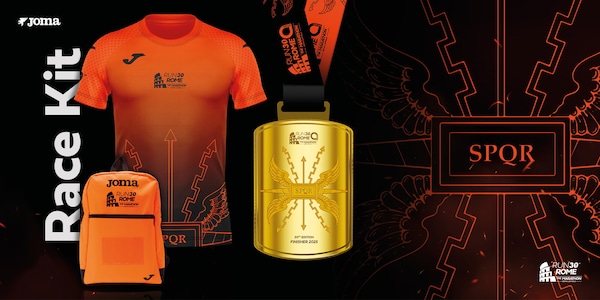Doppio il pacco gara della maratona di Roma con maglia e zaino