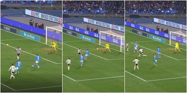 Kolo Muani gol al debutto in Napoli-Juve: la fotosequenza