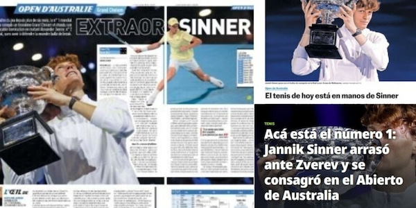 Sinner trionfa in Australia e la stampa estera lo celebra così: "Il tennis nelle sue mani"