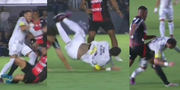 Neymar maltrattato in campo al suo ritorno al Santos: il Botafogo lo accoglie così