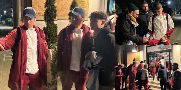 La Roma è a Venezia: Dybala firma autografi e scatta selfie con i tifosi