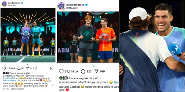 Da Sinner ad Alcaraz, De Minaur: “Non mi piacete più”. I post ironici dopo Rotterdam spaccano il web