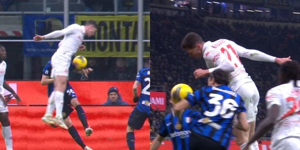 Inter, tocco di mano di Darmian e rigore per la Fiorentina con il Var: la fotosequenza