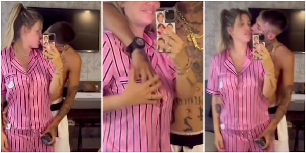 Wanda Nara e L-Gante, baci e sfioramenti sui social: il video è subito virale