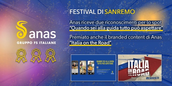 Anas premiata per la sicurezza stradale a Sanremo: i dettagli