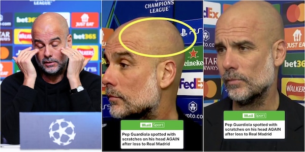 Guardiola devastato, rispuntano i graffi in testa dopo la sconfitta contro il Real di Ancelotti