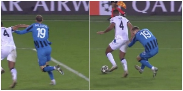 Moviola Bruges-Atalanta, l'arbitro Meler si prenda una vacanza: non è mai rigore