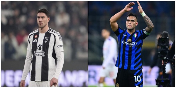 Juve-Inter, Vlahovic e Lautaro agli opposti