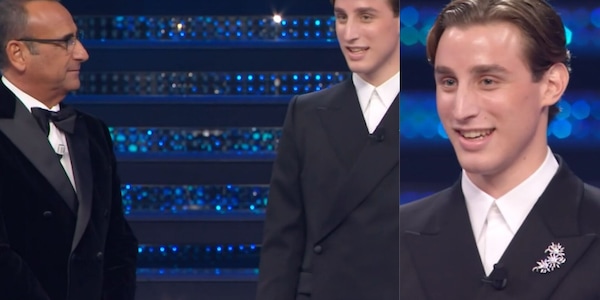 L'emozione (e l'eleganza) di Edoardo Bove a Sanremo: le foto più belle