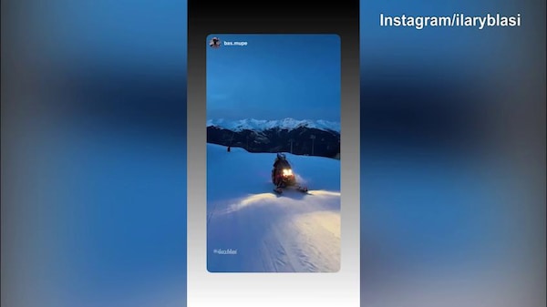 Ilary Blasi e Bastian, weekend a Courchevel