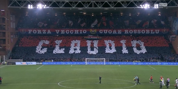 Genoa-Venezia, la coreografia della Curva Nord
