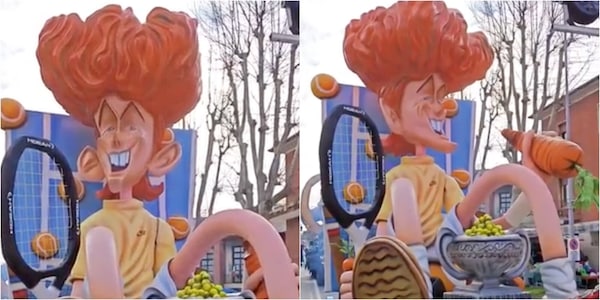 Sinner celebrato dal Carnevale di Fano: il carro dedicato al numero uno al mondo