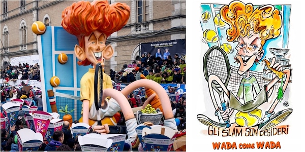 Sinner, che spettacolo il carro del Carnevale di Fano: “Wada come Wada”
