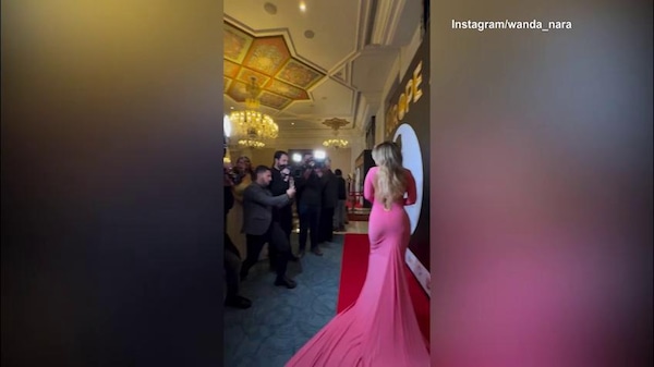 L'abito rosa di Wanda Nara che fa impazzire i fans