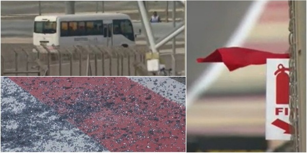 F1, caos in Bahrain: vetri rotti e poi un bus in pista, doppia bandiera rossa nel Day 3 dei test