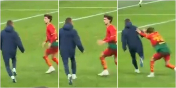 Joao Felix, l’assurda reazione dopo il gol di Pedro: si scaglia contro un avversario che stava esultando