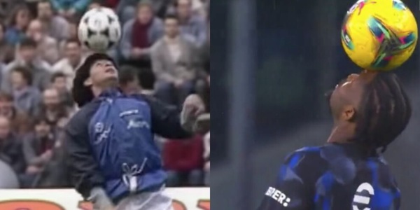 Thuram, lo speciale tributo a Diego nello stadio Maradona: il gesto prima di Napoli-Inter