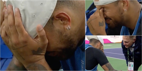 Incubo Kyrgios, scoppia in un pianto inconsolabile dopo il ritiro a Indian Wells ma non si arrende: "Non ho problemi"