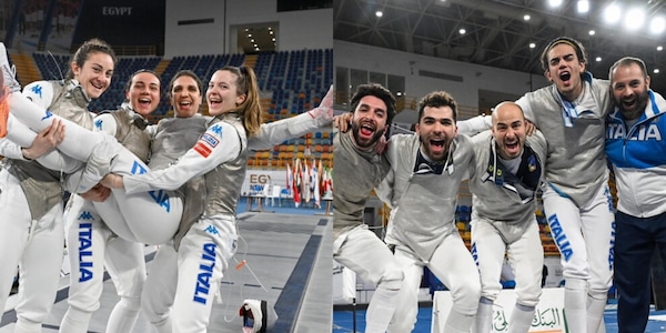 Italia della scherma da urlo in Egitto: doppio oro nel fioretto a squadre