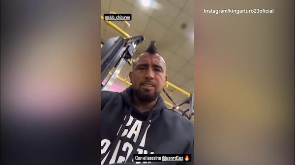 Vidal distrutto dopo l'allenamento