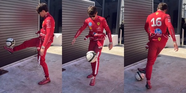 Ferrari, per Leclerc palleggi a sorpresa: spunta un pallone, che numeri di Charles!