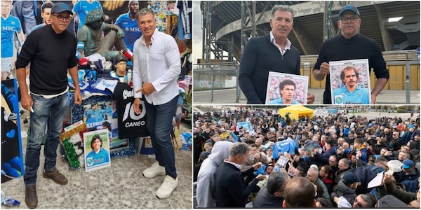 Napoli riabbraccia Careca e Alemao: omaggio a Maradona e bagno di folla