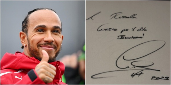 Hamilton e la firma sul tovagliolo che è diventata virale: cosa ha lasciato scritto a un ristorante