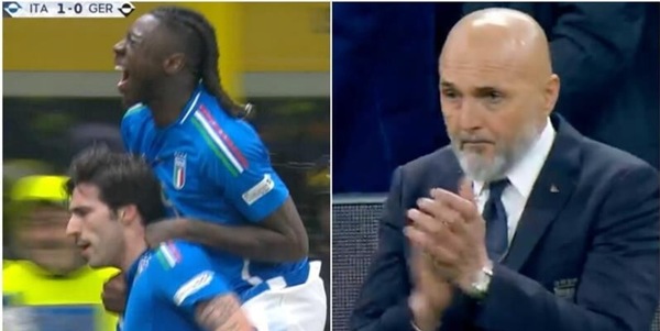 La reazione di Spalletti dopo il gol di Tonali: l'azione azzurra scatena il ct a bordocampo