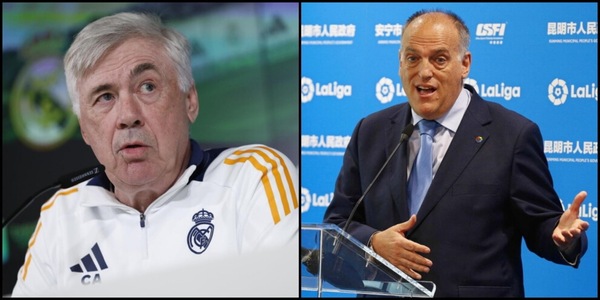 Ancelotti risponde a Tebas: "È ossessionato dal Real, manca di rispetto"