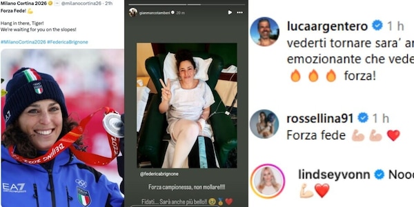 Da Tamberi a Luca Argentero, quanti messaggi per Federica Brignone sui social